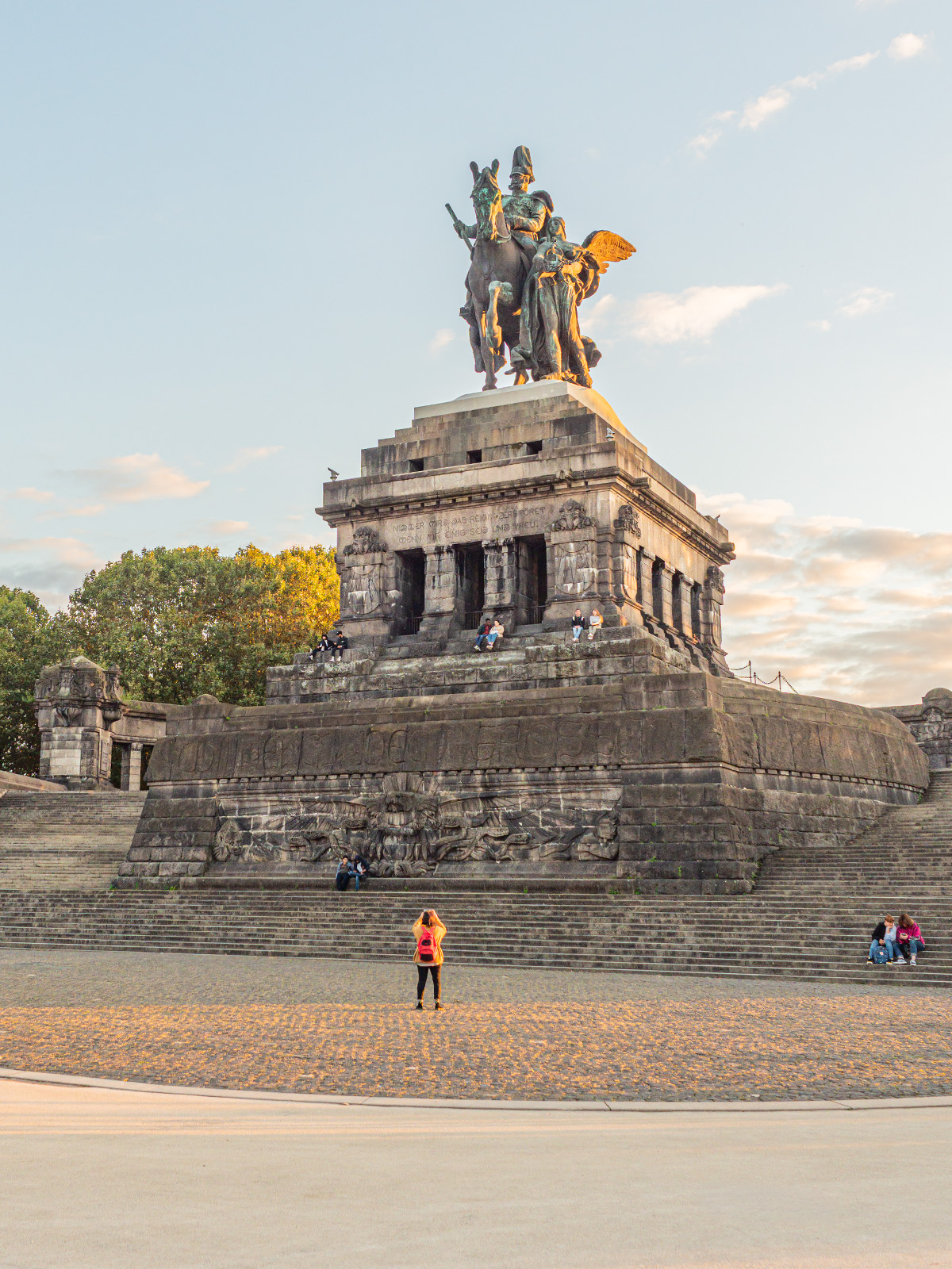 Das Deutsche Eck mit der großen Kaiser Statue